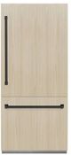 ZLINE Autograph Edition 36" 19.8 Cu. Ft. Panel Ready Built In Bottom Freezer Refrigerator with Matte Black Accents-0