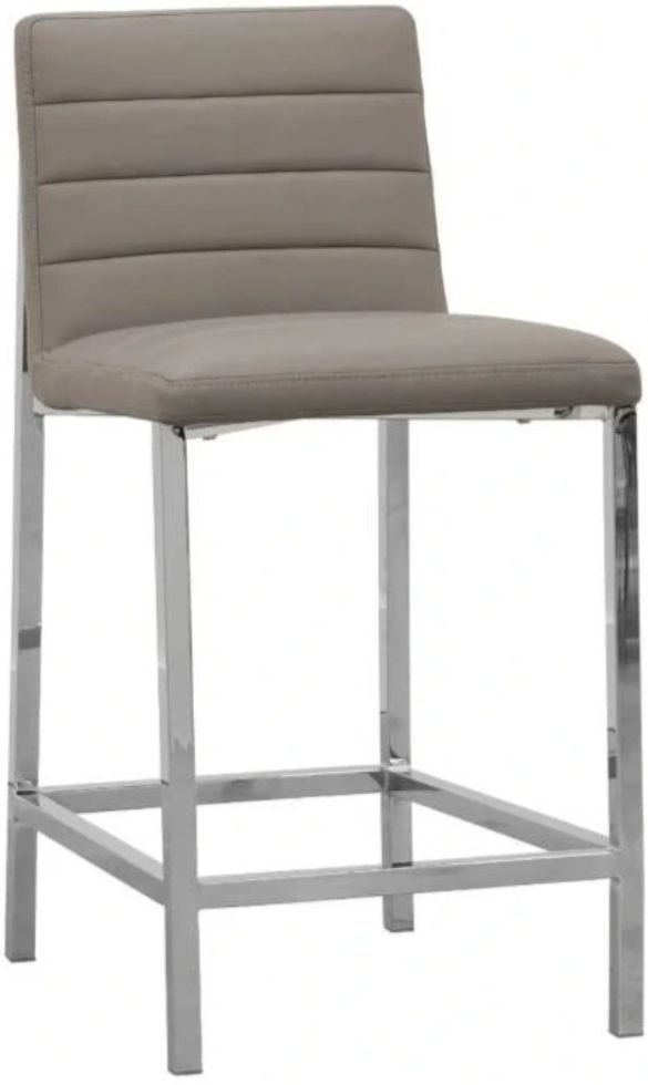 Modus Furniture Amalfi Chrome/Taupe Counter Stool-0