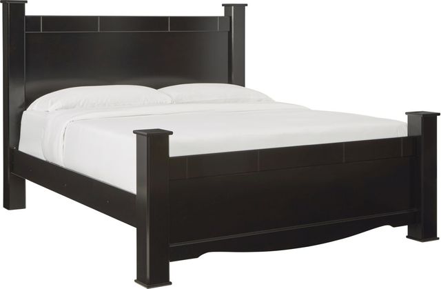 Signature Design by Ashley® Mirlotown 4-Piece Almost Black King Poster Bed Set-1