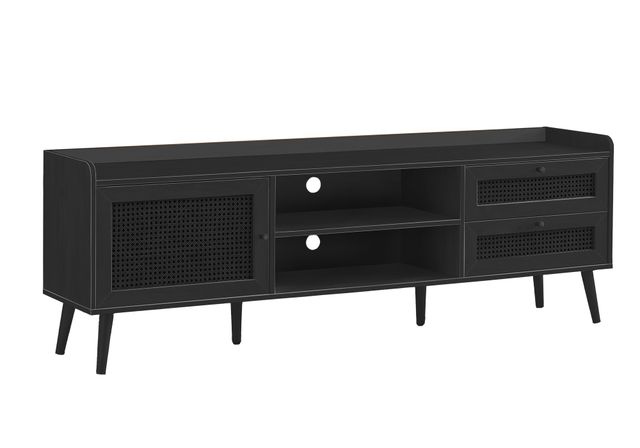 Monarch Specialties Inc. Black 72" TV Stand with Storage-0