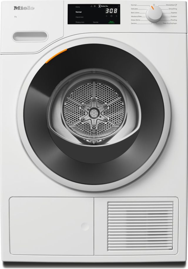 Miele 24" Lotus White Front Load Ventless Electric Dryer-0