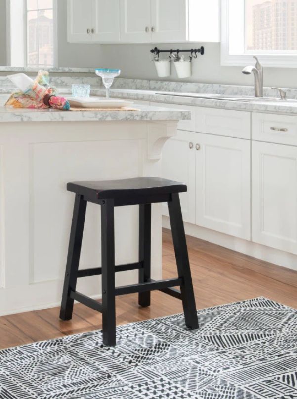 Powell® Beamon Black Counter Stool-1