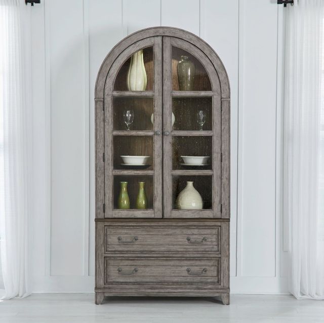 Liberty Furniture River Place Riverstone Gray/Tobacco Curio Cabinet-1