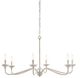 Olliix by Hampton Hill Brighton Distressed White 6-Light Farmhouse Chandelier-0