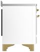 Ilve® Majestic III 48" White Pro Style Induction Range with Triple Glass Door and Brass Trim-3