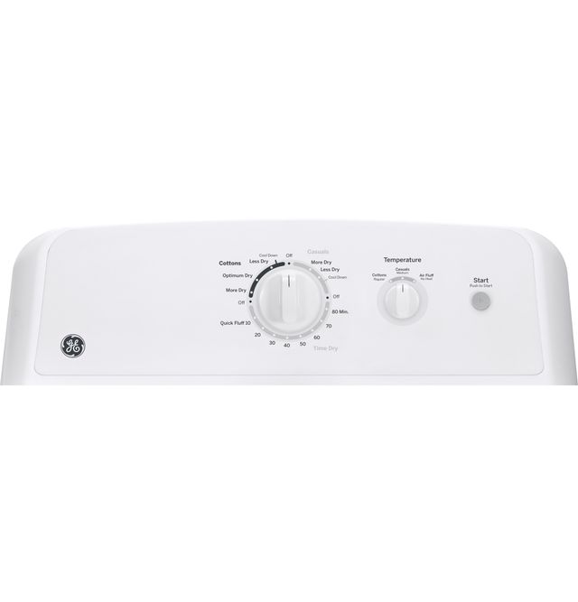 GE® 6.2 Cu. Ft. White Front Load Gas Dryer-1