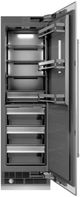 ZLINE 24" 12.5 Cu. Ft. Stainless Steel Column Refrigerator with Graphite Gray Interior-1