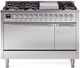 Ilve® Nostalgie II Series 48" Stainless Steel Pro Style Dual Fuel Range-0