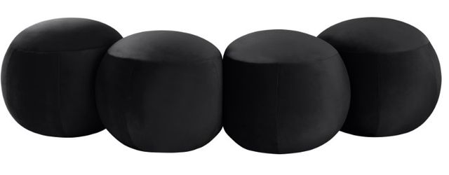 Meridian Furniture Apollo Black 65" Velvet Upholstered Bench-4