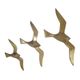Moe's Home Collection Marley 3-Piece Gold Aluminum Birds Wall Art Set-0