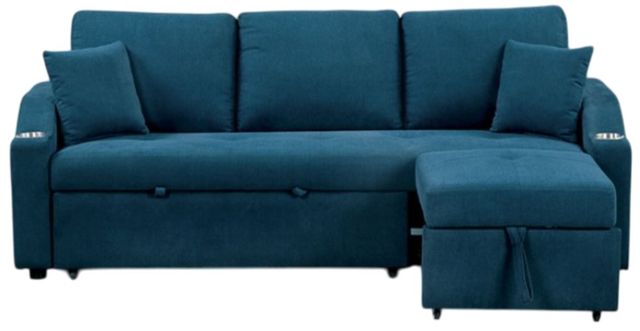 Furniture of America® Royden Blue Sleeper Sofa-4