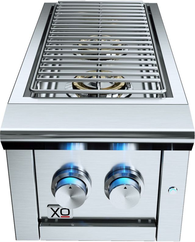 XO 13" Stainless Steel Liquid Propane Double Side Burner-0