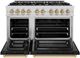 ZLINE Select Autograph Edition 48" Stainless Steel Pro Style Dual Fuel Range with Black Matte Doors and Champagne Bronze Accents-1