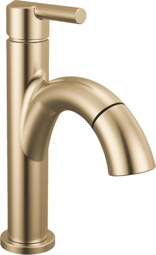Delta Nicoli® Champagne Bronze Single Handle Arched Pull-Down Bathroom Faucet-0