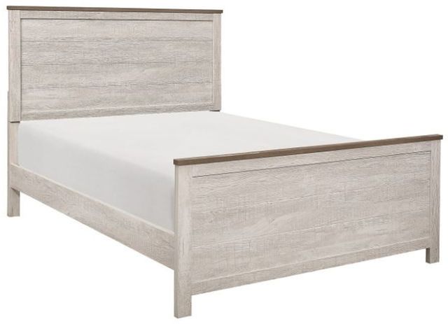 Homelegance® Nashville Antique White/Brown Queen Panel Bed-0