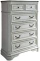 Liberty Furniture Magnolia Manor 3-Piece Antique White/Weathered Bark California King Panel Bed Set with Chest-4