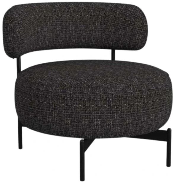 Elements International Antonia Black Swivel Chair-0