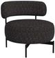 Elements International Antonia Black Swivel Chair-0