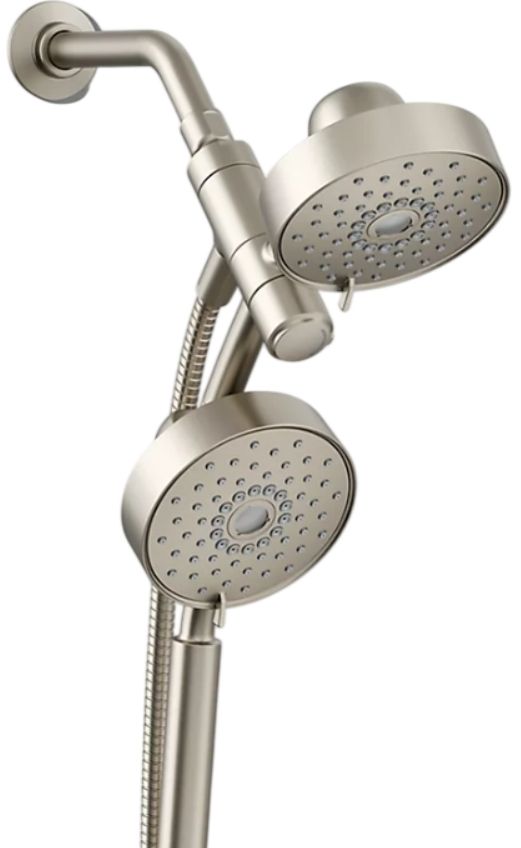KOHLER® Purist® Vibrant Brushed Nickel 2.5 GPM 2-in-1 Multifunction Shower Combo Kit-0