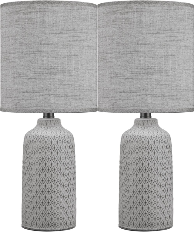 Signature Design by Ashley® Donnford 2-Piece Antiqued Charcoal Table Lamp Set-0