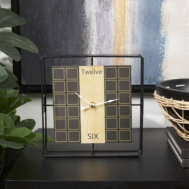 Deco Marche Black Square Open Frame Clock-4