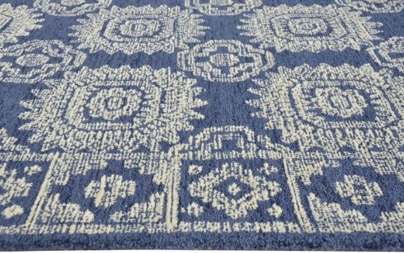KAS Rugs Hudson Navy Suzani 5'x7' Area Rug-3