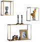 A & B Home 6-Piece Gold Gift Box Floating Wall Shelve and Decorative Accent Set-0