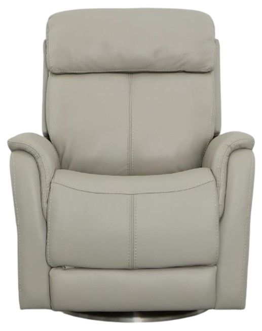Flexsteel® View Light Gray Swivel Power Recliner with Power Headrest and Lumbar-2