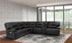 Parker House® Spartacus 6-Piece Black Power Reclining Sectional-1