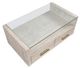 Steve Silver Co. Garland Glass Top Coffee Table with Washed Parchment Base-3