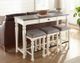 Steve Silver Co. Joanna 4-Piece Mocha Sofa Bar Set with Ivory Base -4