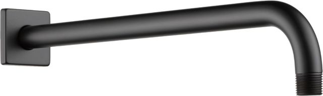 Brizo Essential™ Matte Black 16" Linear Square Wall Mount Shower Arm and Flange-0