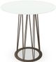 Amisco Customizable Calypso 42" White Glass Round Bar Table-0