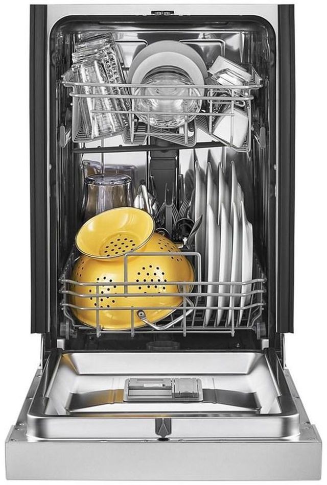 Whirlpool® 18" Stainless Steel Front Control Built In Dishwasher-1