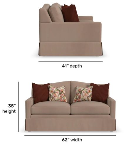 Flexsteel® Customizable Lottie Skirted Loveseat-2