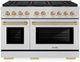 ZLINE Paramount Series Autograph Edition 48" Stainless Steel Pro Style Gas Range with Champagne Bronze Accents -0