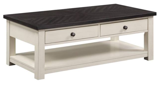 Urban Styles Furniture Chelsea Gray Coffee Table with White Base-0