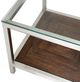 Michael Amini® Diversey Glass Top End Table with Silver Base-2