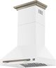 FORNO® Aria Series Alta Qualita 30" White Wall Mounted Range Hood -3