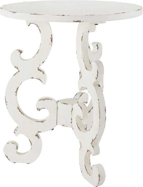 Powell® Renck White End Table-4