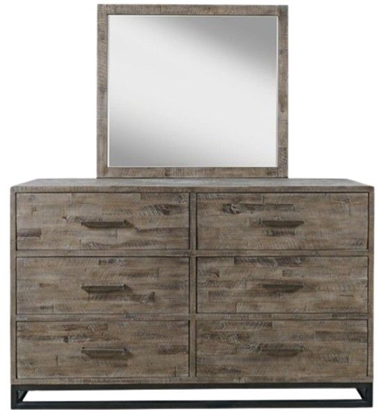 Jofran Inc. East Hampton 4-Piece Distressed Gray Queen Panel Bedroom Set-3