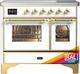 Ilve® Majestic III 40" Custom Pro Style Induction Range with Triple Glass Door and Brass Trim-0