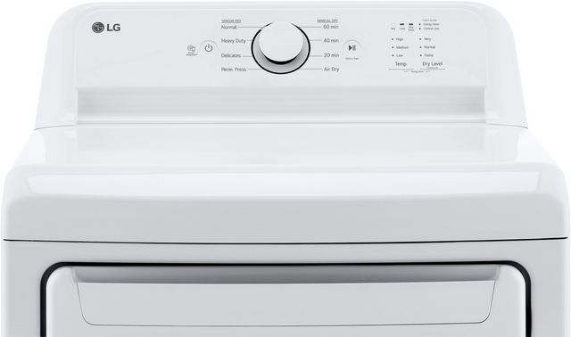 LG 7.3 Cu. Ft. White Front Load Gas Dryer-2