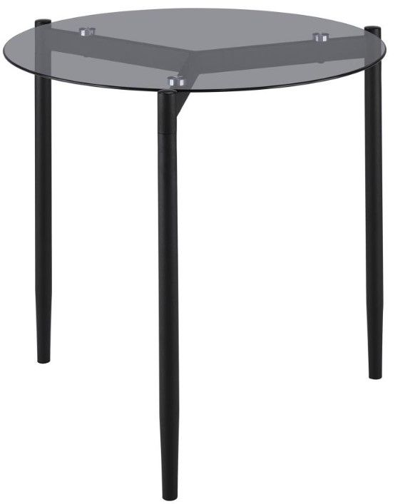 Coaster® Rosalie 3-Piece Tempered Smoke Glass Top Occasional Table with Sandy Black Base Set-1