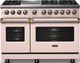 Viking® 5 Series 48" Blush Pro Style Dual Fuel (LP) Range with Brushed Brass Trim-2