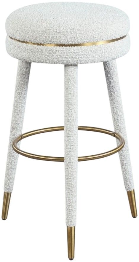 Meridian Furniture Coral Cream Upholstered Bar Stool-0