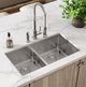 Elkay Crosstown® Polished Satin 2-Hole Equal Double Bowl Dual Mount Sink Kit-2