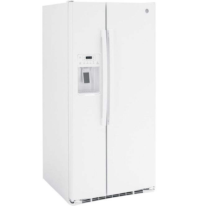 GE® 33" 23.0 Cu. Ft. White Side-by-Side Refrigerator-4