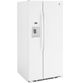 GE® 33" 23.0 Cu. Ft. White Side-by-Side Refrigerator-4