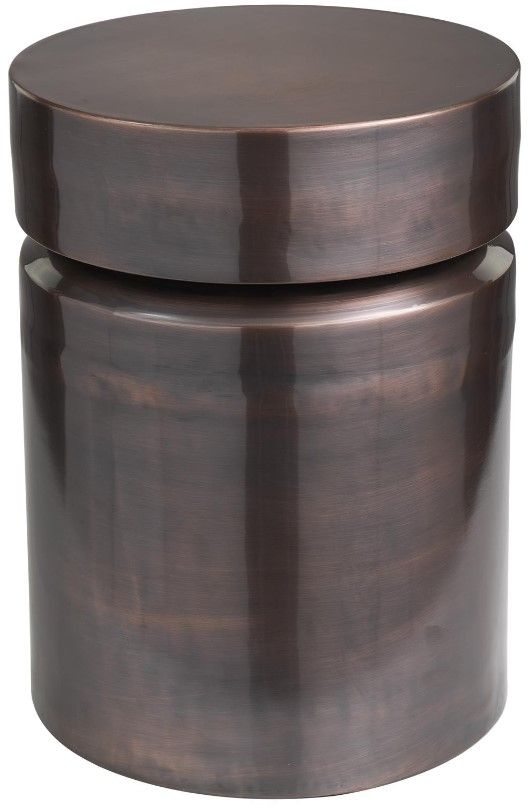 Deco Marche Copper Drum Accent Table-1